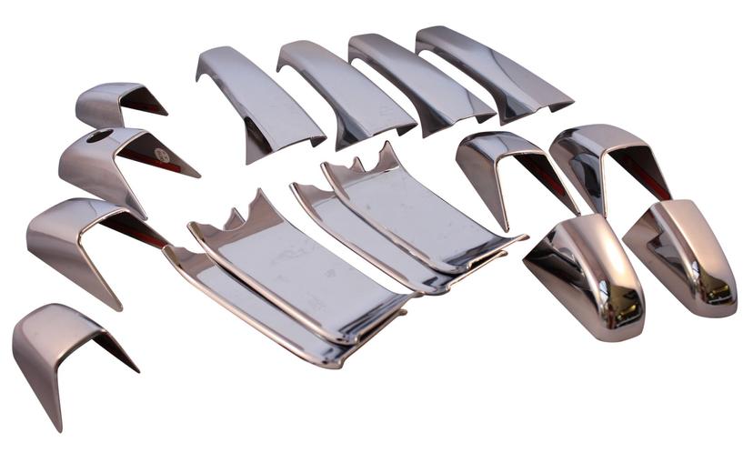 COAST TO COAST CCIDH68135B Set of 4 (16 Piece) Chrome Plated Door Handle Covers. Includes Installation Kit - Part Number: