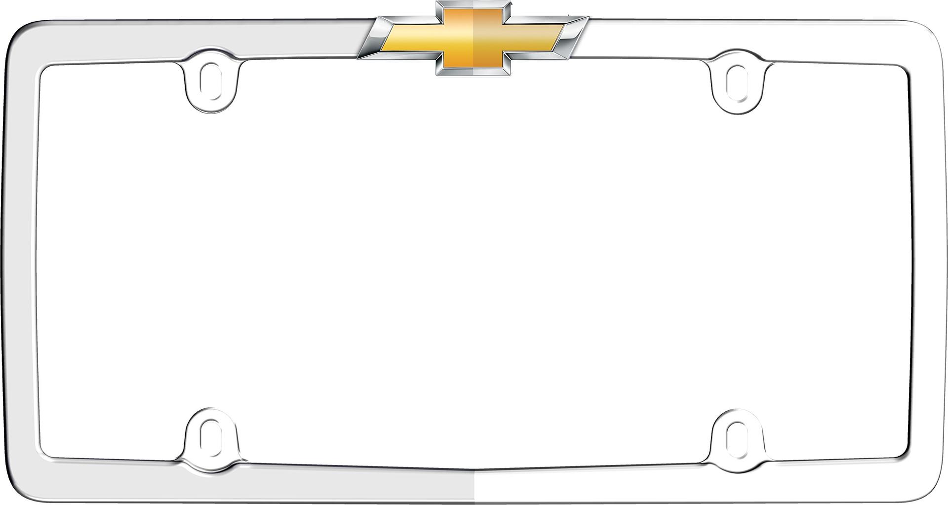 CRUISER 10437 Chevy License Plate Frame, Chrome/Gold - High quality product image showing CRUISER 10437 Chevy License Plate Frame, Chrome/Gold details and features