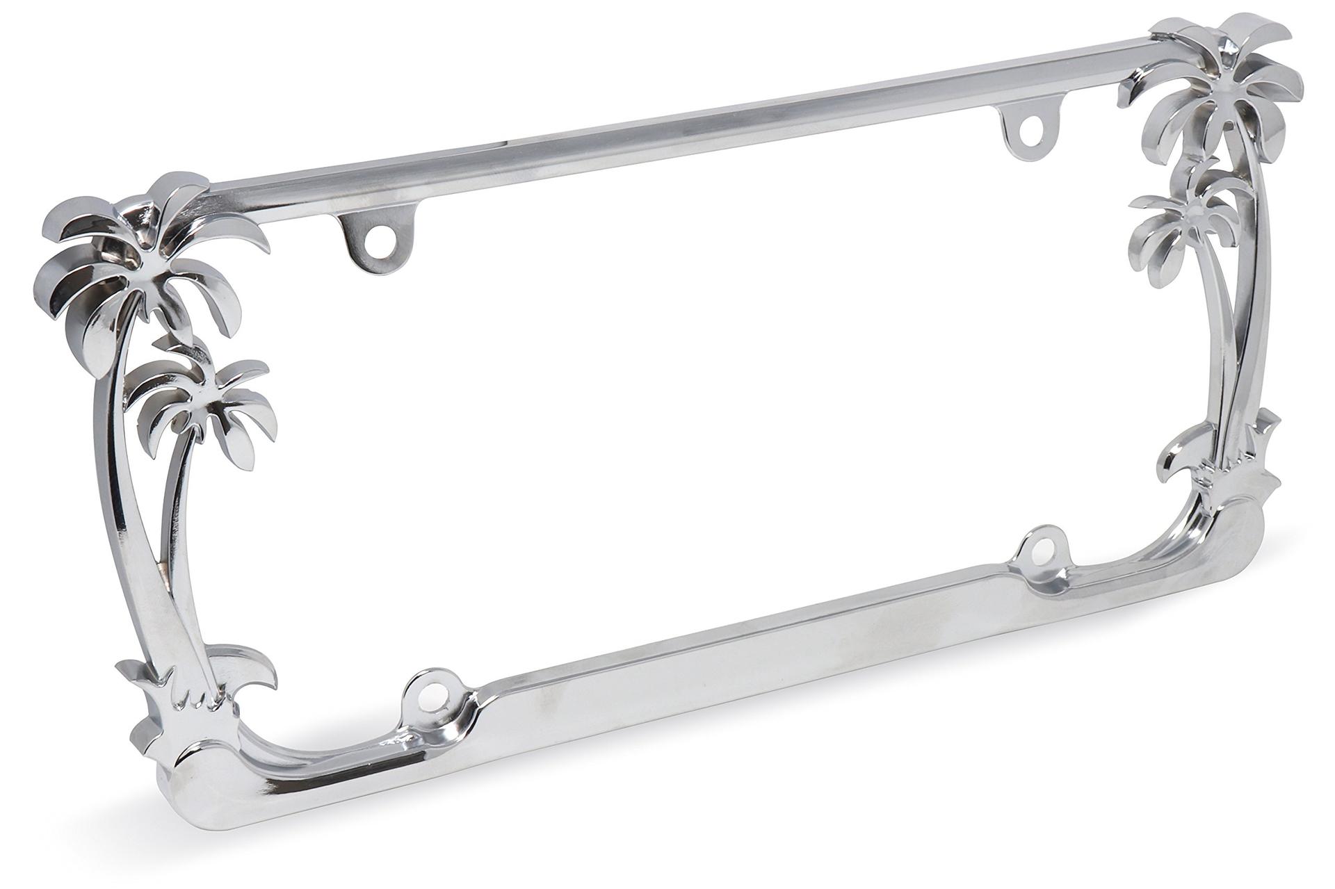 CRUISER 19003 Palm Tree License Plate Frame, Chrome - High quality product image showing CRUISER 19003 Palm Tree License Plate Frame, Chrome details and features