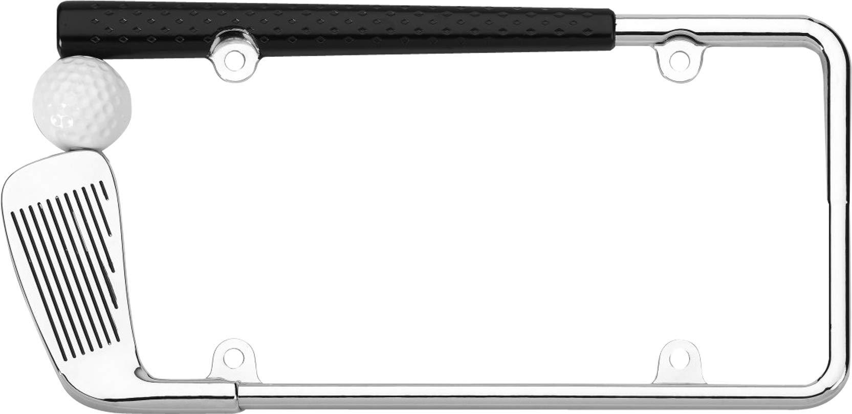 CRUISER 19509 Golf Club License Plate Frame, Chrome/Painted, Standard - High quality product image showing CRUISER 19509 Golf Club License Plate Frame, Chrome/Painted, Standard details and features