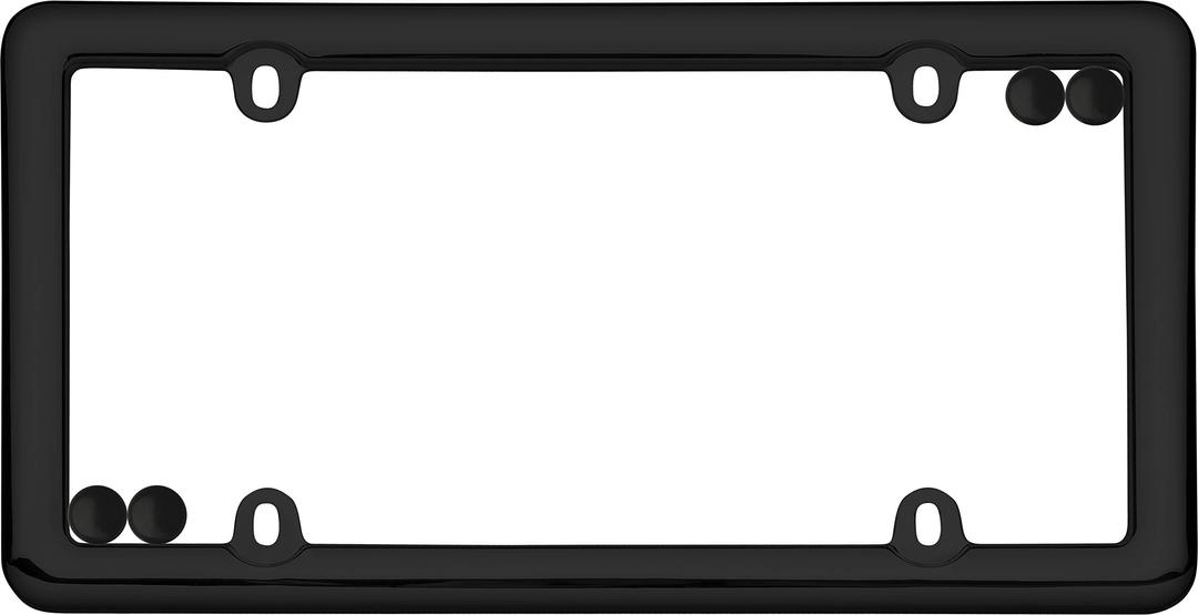 CRUISER 20650 Nouveau License Plate Frame, Black w/fastener caps - The Twister Group Tools product