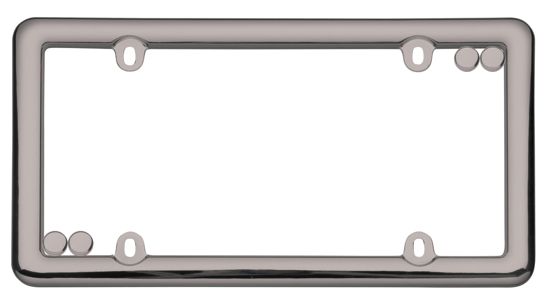 CRUISER 20680 Nouveau License Plate Frame, Black Chrome w/fastener caps - High quality product image showing CRUISER 20680 Nouveau License Plate Frame, Black Chrome w/fastener caps details and features