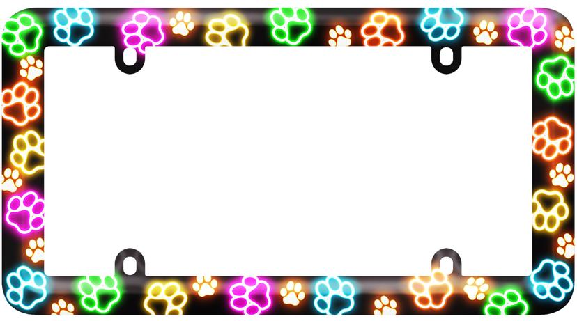 CRUISER 23807 License Plate Frame - Bold Paw Graphics