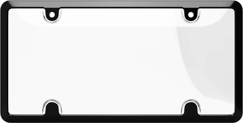 CRUISER 64051 Tuf Metal Combo License Plate Frame/Shield, Black/Clear