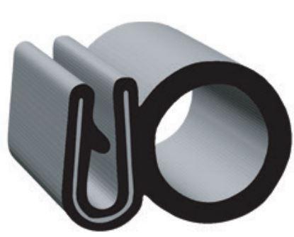 CLEAN SEAL G7056-50 Door Window Channel Seal; U-Channel Type; Clip-On With Side Bulb; 1 Inch Width x 5/8 Inch Thickness x 50 Foot Length; 1/8 Inch Flange Size; Black - High quality product image showing CLEAN SEAL G7056-50 Door Window Channel Seal; U-Channel Type; Clip-On With Side Bulb; 1 Inch Width x 5/8 Inch Thickness x 50 Foot Length; 1/8 Inch Flange Size; Black details and features