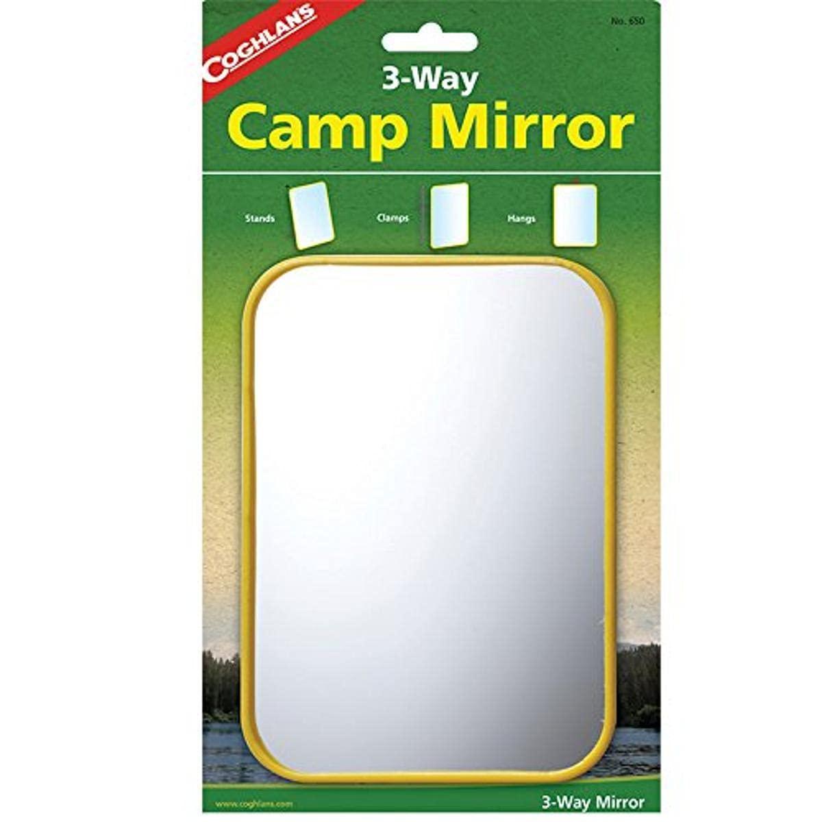 COGHLANS 650 3-Way Camp Mirror, Yellow - Product image