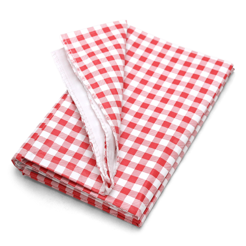 COGHLANS 7920 Red Vinyl Tablecloth 4.5 ft. 6 ft.
