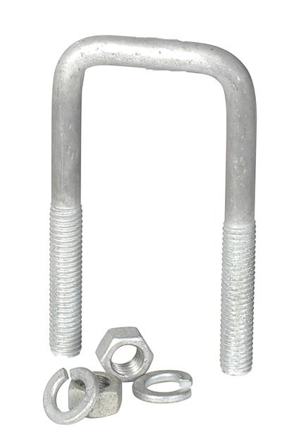C.E. SMITH 15283GA GALVANIZED U-BOLT, 3-13/16 Inch Inside Length; 3-1/16 Inch Inside Width; 1/2 Inch-13 Thread Size; Square; With Nut And Washer; Galvanized; Steel - The Twister Group Tools product