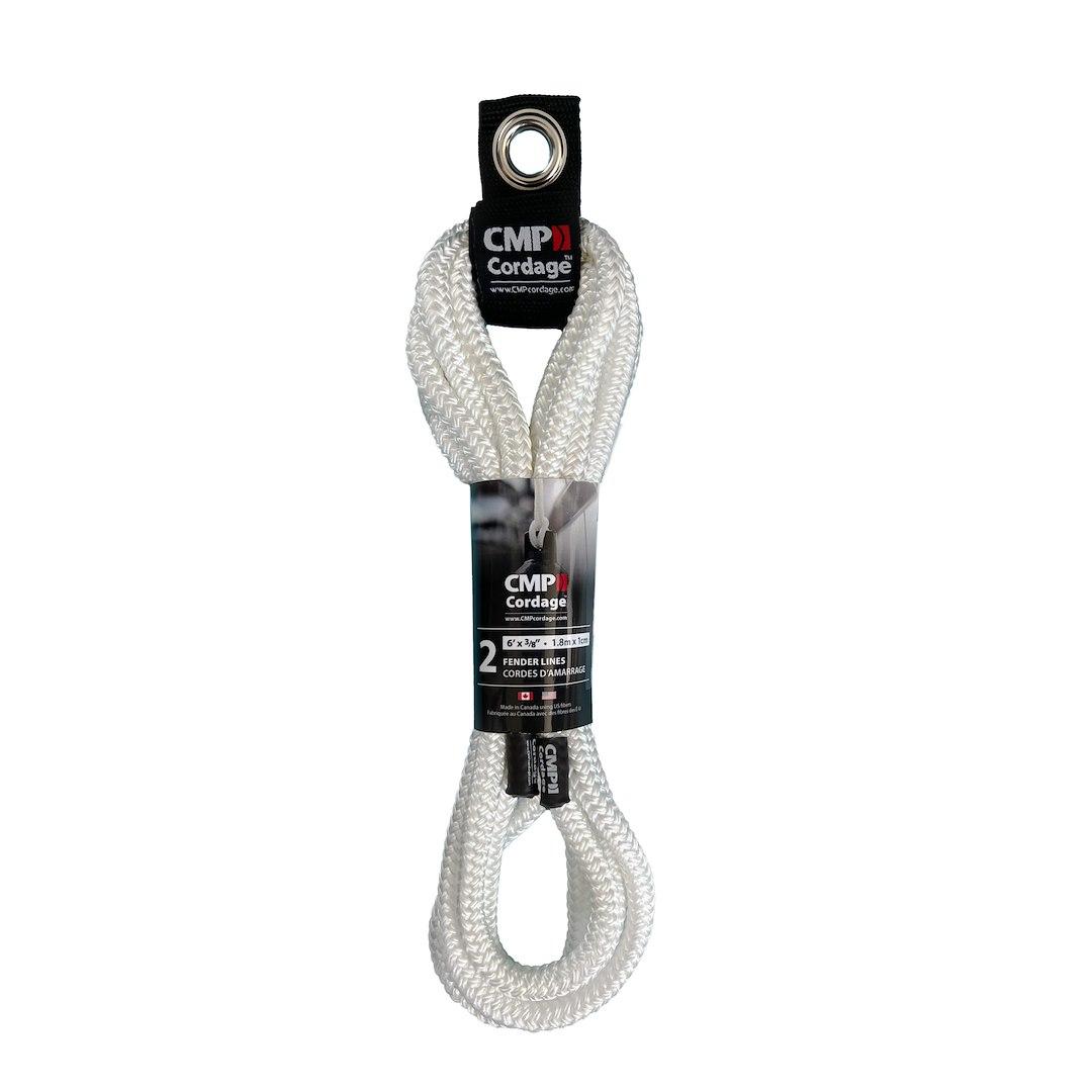 CMP CFL3806WH DOUBLE BRAIDED; 3/8 INCH DIAMETER X, Double Braided; 3/8 Inch Diameter x 6 Foot Length; White; Nylon; Pack Of 2 - High quality product image showing CMP CFL3806WH DOUBLE BRAIDED; 3/8 INCH DIAMETER X, Double Braided; 3/8 Inch Diameter x 6 Foot Length; White; Nylon; Pack Of 2 details and features