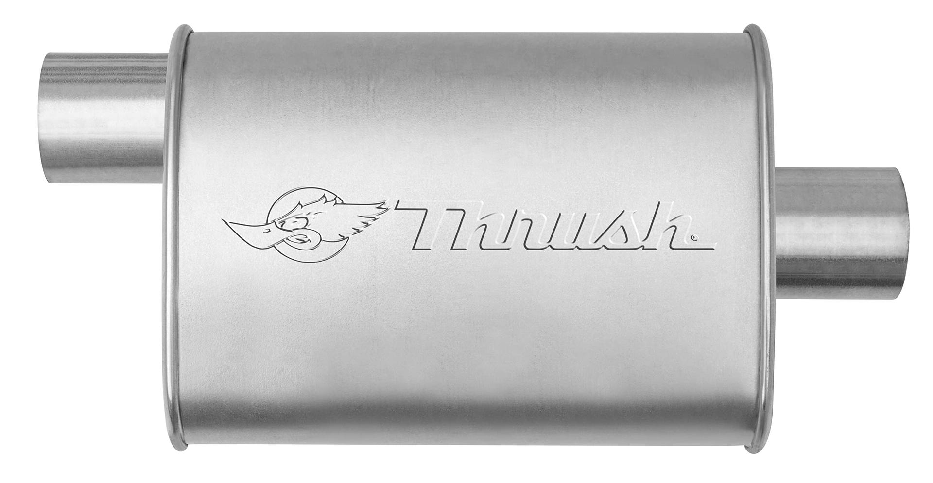 DYNOMAX 17635 Muffler Mellow Performance Tone Inlet 3 Pipe Connection Offset Outlet 3 Center - High quality product image showing DYNOMAX 17635 Muffler Mellow Performance Tone Inlet 3 Pipe Connection Offset Outlet 3 Center details and features