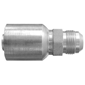 DAYCO 100866 Hose End Fitting; Hydraulic Permanent Crimp; Male 37 Degree Flare; 1-1/4 Inch Hose Inside Diameter; 1-5/8-12 Thread; 4.23 Inch Overall Length; Single