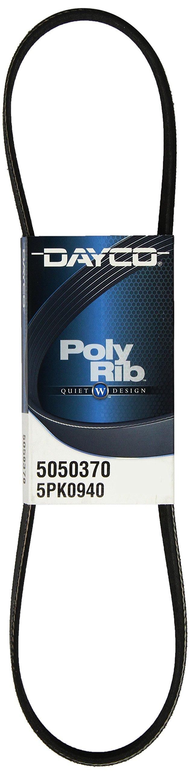 DAYCO 5050370 Serpentine Belt, Black