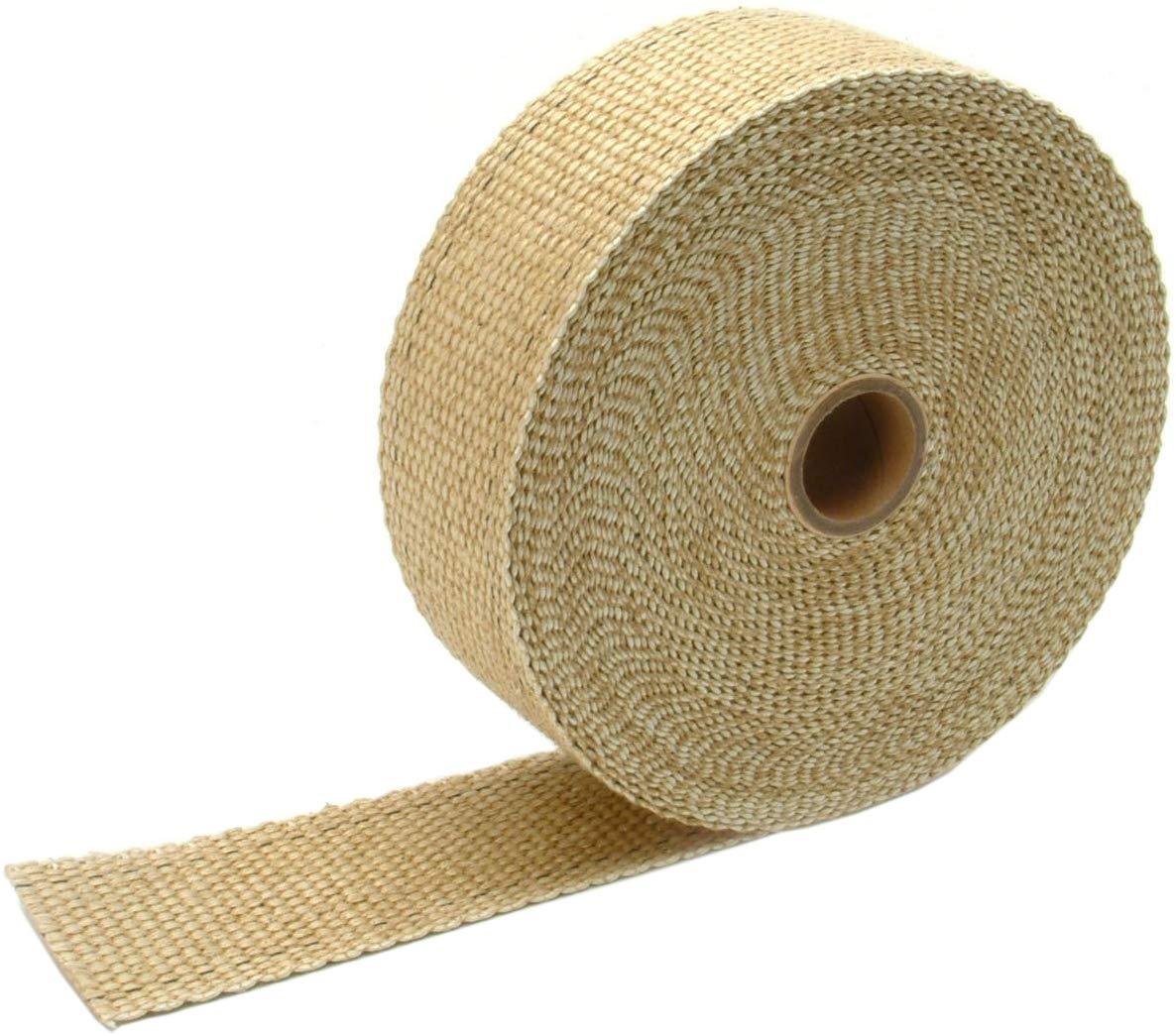 DESIGN ENG 10102 0Tan 2 INCH x 50FT Exhaust Heat Wrap - High quality product image showing DESIGN ENG 10102 0Tan 2 INCH x 50FT Exhaust Heat Wrap details and features