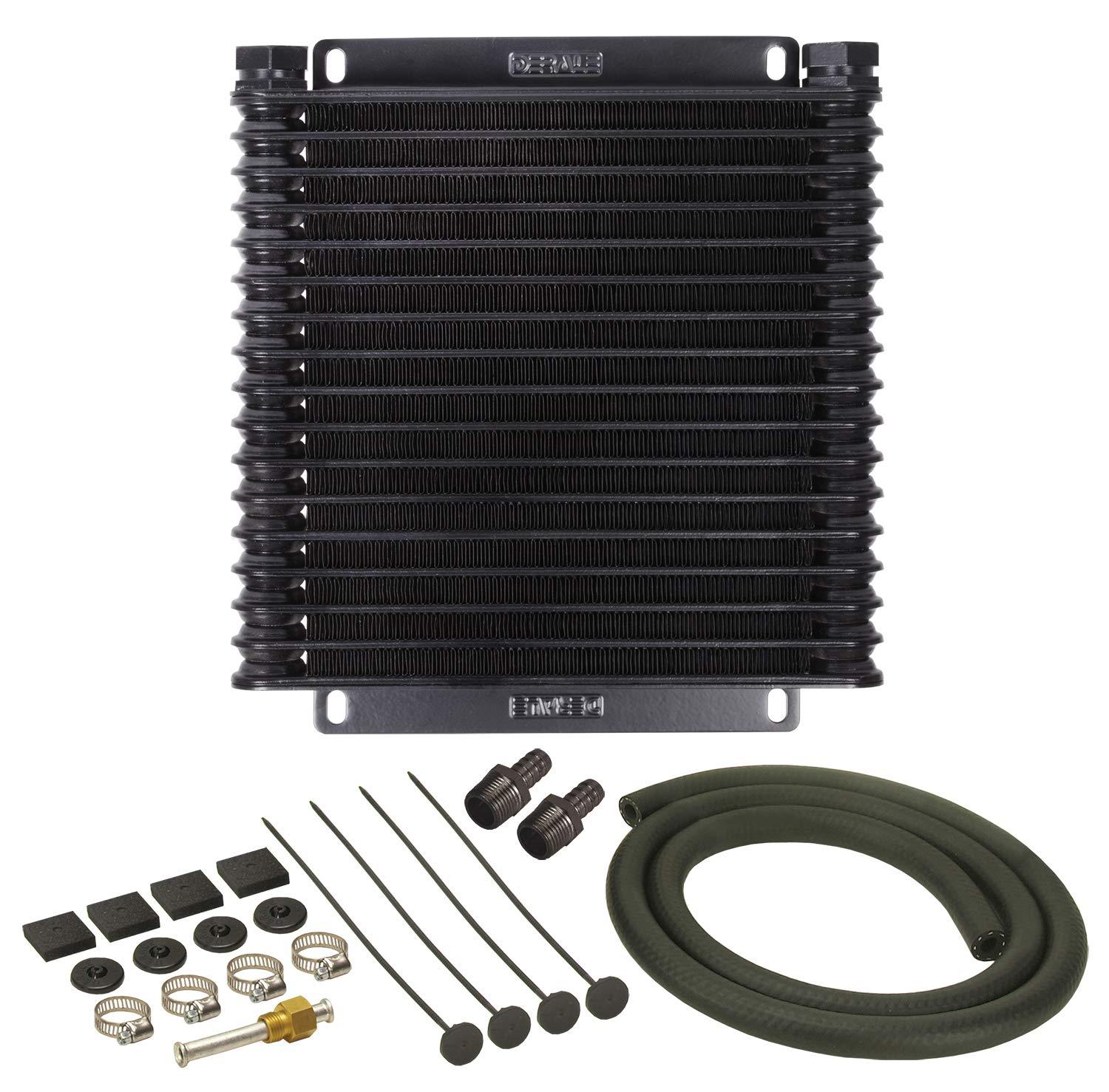 DERALE 13614 Series 9000 Plate and Fin Transmission Oil Cooler,Black - High quality product image showing DERALE 13614 Series 9000 Plate and Fin Transmission Oil Cooler,Black details and features