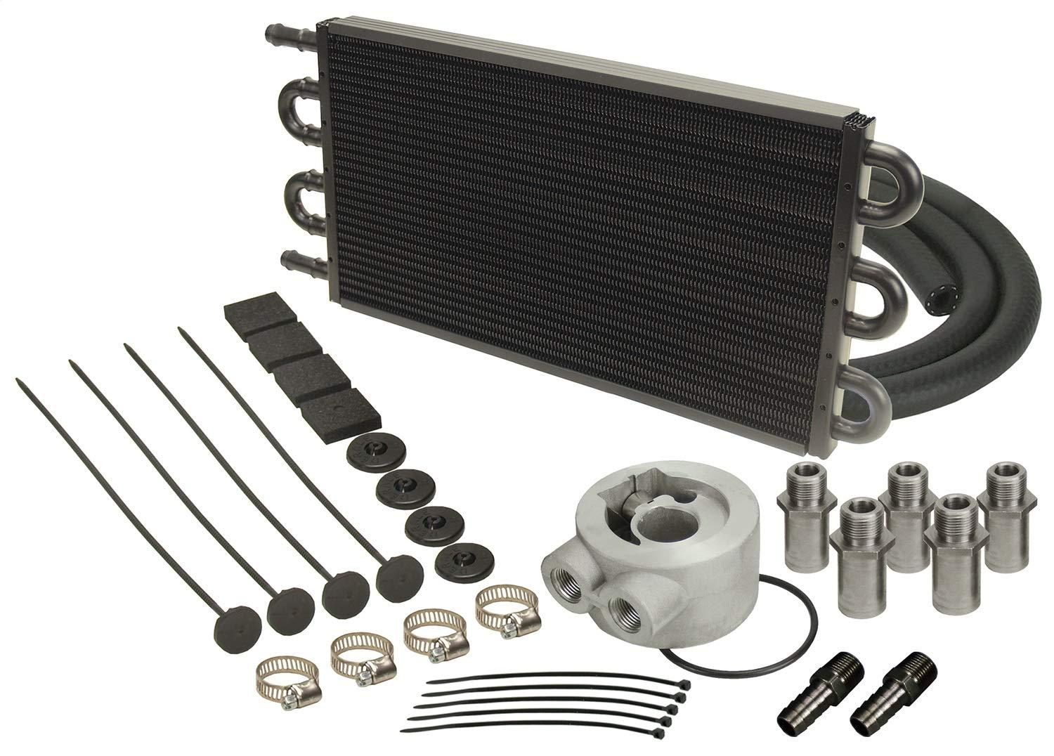 DERALE 15502 Aluminum/Copper Universal Engine Oil Cooler Kit, Sandwich Adapter - High quality product image showing DERALE 15502 Aluminum/Copper Universal Engine Oil Cooler Kit, Sandwich Adapter details and features