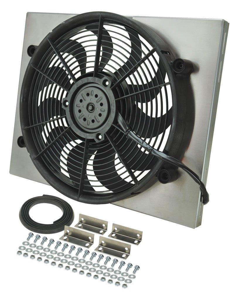 DERALE 16823 Radiator Fan with Aluminum Shroud Assembly - High quality product image showing DERALE 16823 Radiator Fan with Aluminum Shroud Assembly details and features