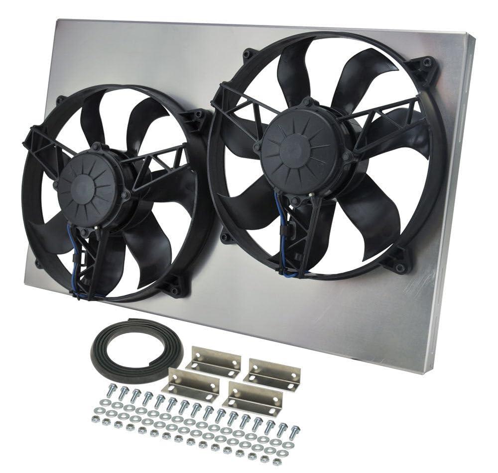 DERALE 16831 Performance Gray/Black High Output Dual Radiator Fan - The Twister Group Tools product