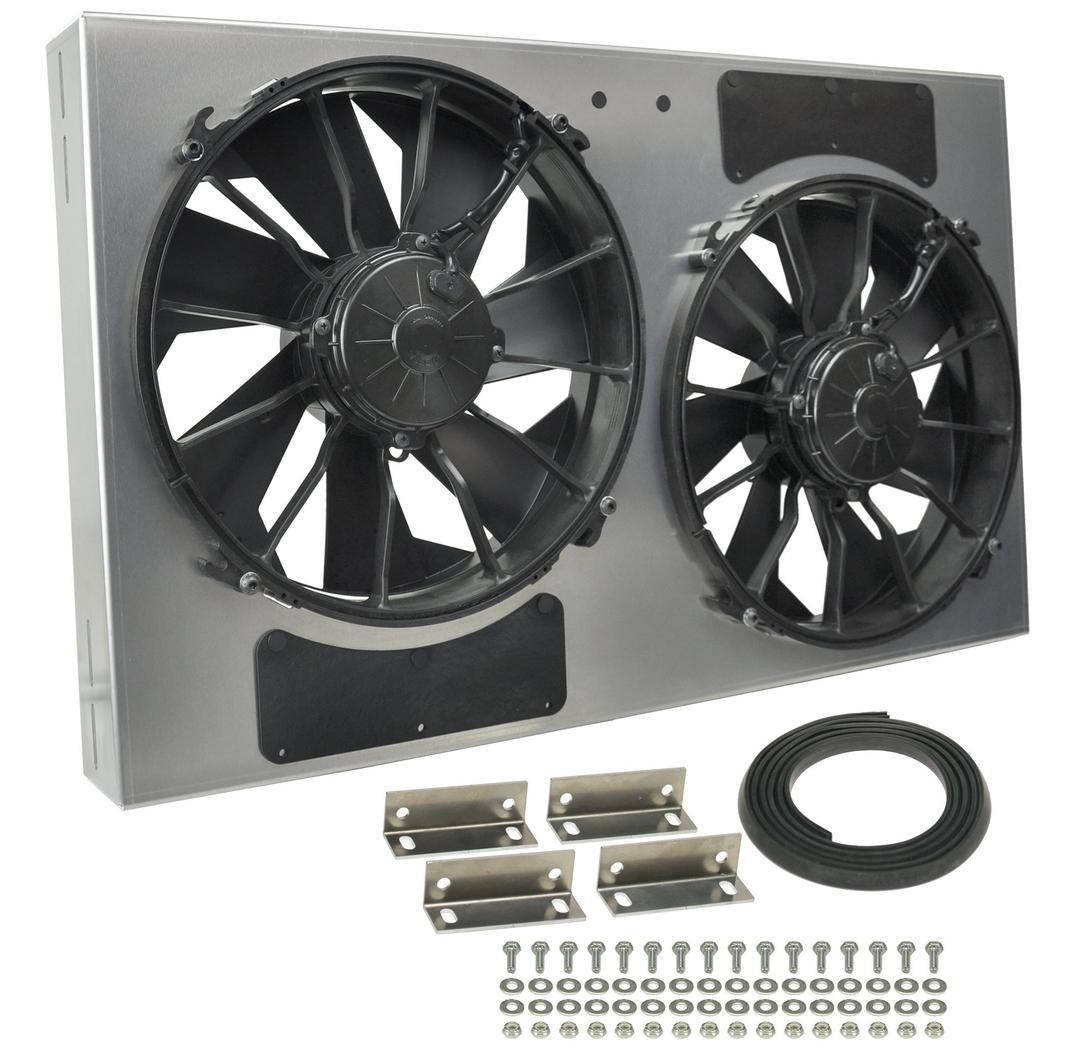 DERALE 16838 Performance Gray/Black High Output Dual Radiator Fan - The Twister Group Tools product