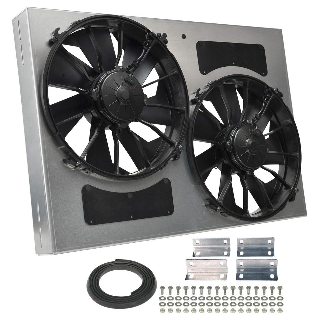DERALE 16842 Performance Gray/Black High Output Dual Radiator Fan - The Twister Group Tools product