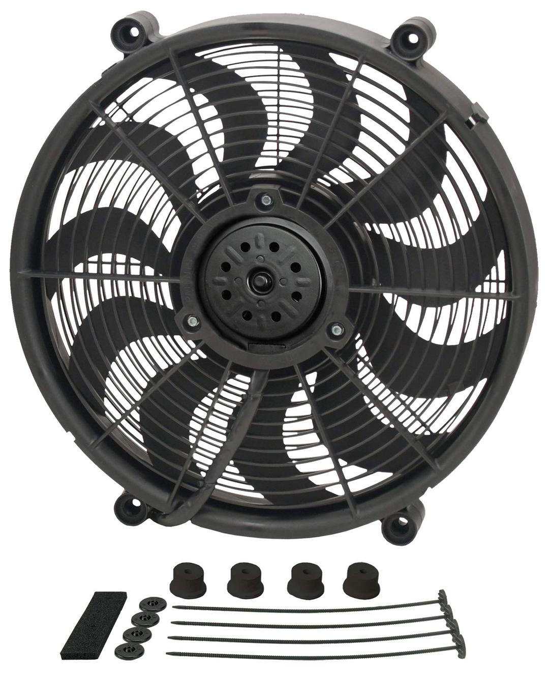 DERALE 18217 17 INCH High Output Radiator Fan,Black - The Twister Group Tools product