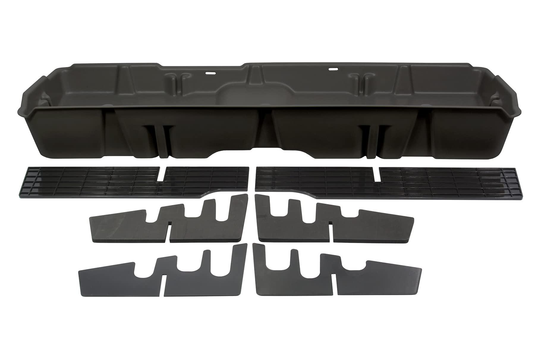 DU-HA 10042 Under Seat Storage fits 07-13 Chevy Silverado/GMC Sierra Crew Cab & 07-14 Heavy Duty Crew Cab | Dark Gray Heavy-Duty Back Seat Organizer - High quality product image showing DU-HA 10042 Under Seat Storage fits 07-13 Chevy Silverado/GMC Sierra Crew Cab & 07-14 Heavy Duty Crew Cab | Dark Gray Heavy-Duty Back Seat Organizer details and features