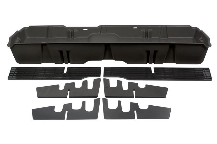 DU-HA 10042 Under Seat Storage fits 07-13 Chevy Silverado/GMC Sierra Crew Cab & 07-14 Heavy Duty Crew Cab | Dark Gray Heavy-Duty Back Seat Organizer