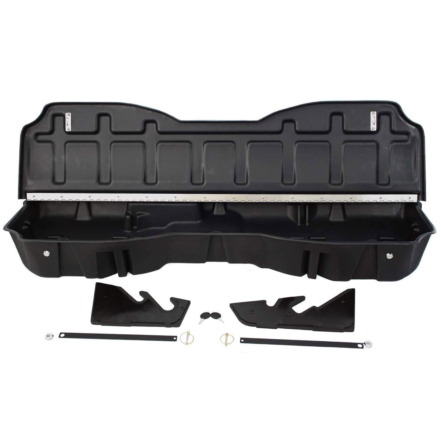 DU-HA 30120 Lockable Under Seat Storage fits 2019-2024 Ram 1500 Crew Cab New Body Style | Black Heavy-Duty Back Seat Lockbox, Includes 2 Keys - High quality product image showing DU-HA 30120 Lockable Under Seat Storage fits 2019-2024 Ram 1500 Crew Cab New Body Style | Black Heavy-Duty Back Seat Lockbox, Includes 2 Keys details and features