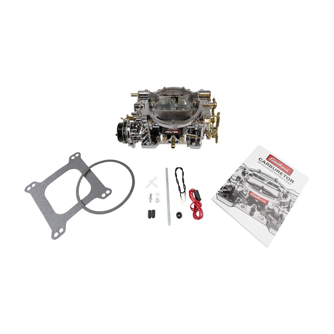 EDELBROCK 1906-CP CHROME PLASMA 1906 CARB, 4-Barrel; 650 Cubic Feet Per Minute (CFM); Square Flange; Electric Choke; Annular Flow Primary Boosters; Gasoline; Black Plasma - The Twister Group Tools product