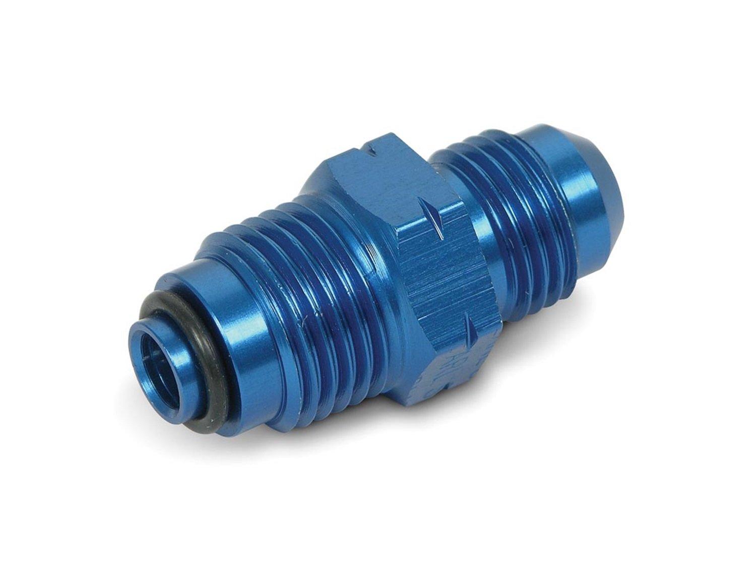 EARLS 991955ERL Blue Anodized Aluminum -6AN Male to 16mm by 1.5 Power Steering/ Fuel Injection Adapter Fitting - High quality product image showing EARLS 991955ERL Blue Anodized Aluminum -6AN Male to 16mm by 1.5 Power Steering/ Fuel Injection Adapter Fitting details and features