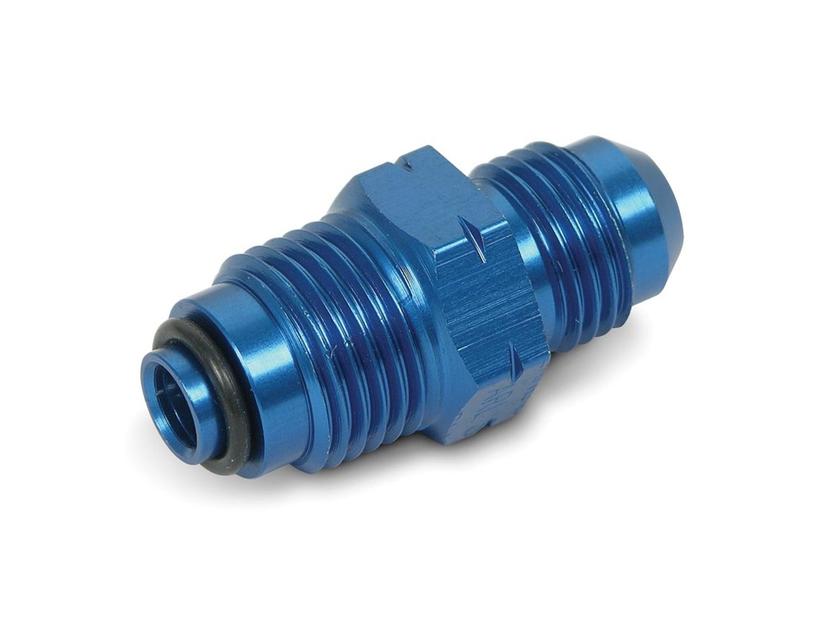 EARLS 991955ERL Blue Anodized Aluminum -6AN Male to 16mm by 1.5 Power Steering/ Fuel Injection Adapter Fitting