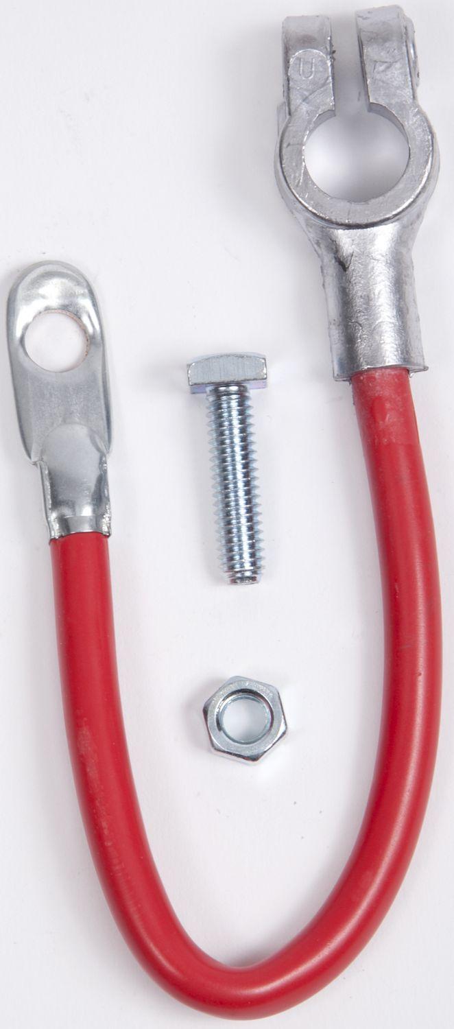 EAST PENN 00292 CABLE BATT TOP 4 GA 10, Top Post; Red Positive; Copper; 4 Gauge Primary Wire 10 Inch Length; 4 Inch Length Auxiliary Wire - The Twister Group Tools product