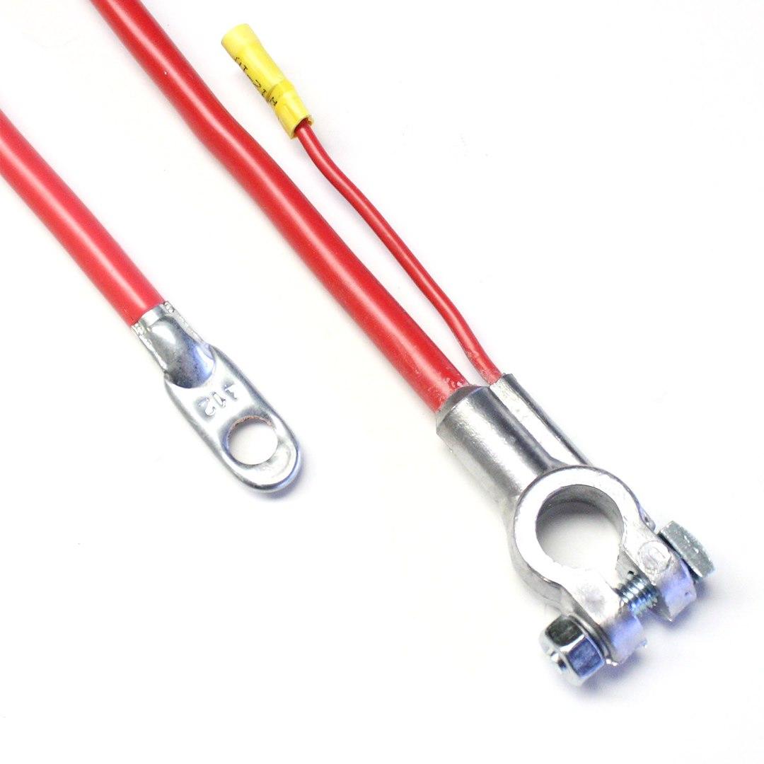 EAST PENN 00299 CABLE BATT TOP 4 GA 48, Top Post; Red Positive; Copper; 4 Gauge Primary Wire 48 Inch Length; 4 Inch Length Auxiliary Wire - The Twister Group Tools product