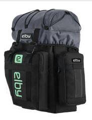 ELBY BIKES E08157 PANNIER BAG BLACK W/PISTACHIO LOGO