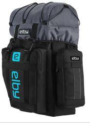 ELBY BIKES E08158 PANNIER BAG BLK W/MALIBU BLUE LOGO - High quality product image showing ELBY BIKES E08158 PANNIER BAG BLK W/MALIBU BLUE LOGO details and features