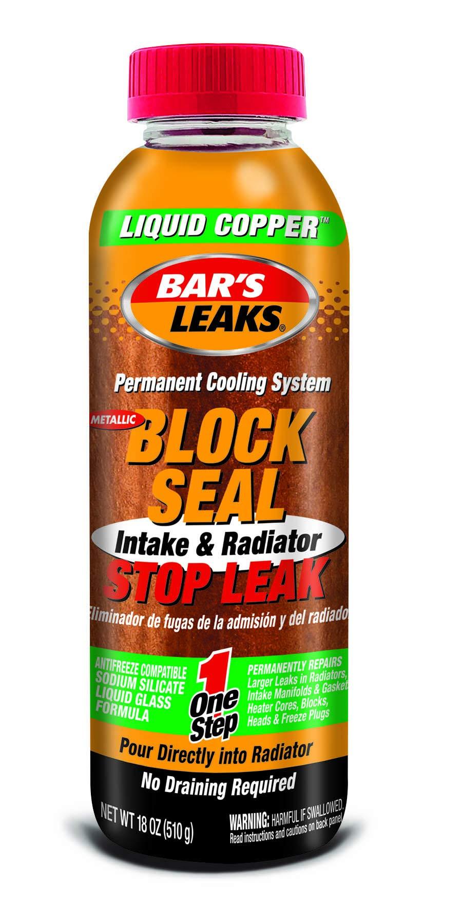 BARS LEAKS 1109 Block Seal Liquid Copper Intake and Radiator Stop Leak - 18 oz. - The Twister Group Tools product