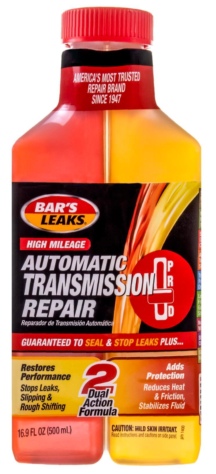 BARS LEAKS 1400 High Mileage Transmission Repair-It, 16.9 Fl Oz - High quality product image showing BARS LEAKS 1400 High Mileage Transmission Repair-It, 16.9 Fl Oz details and features