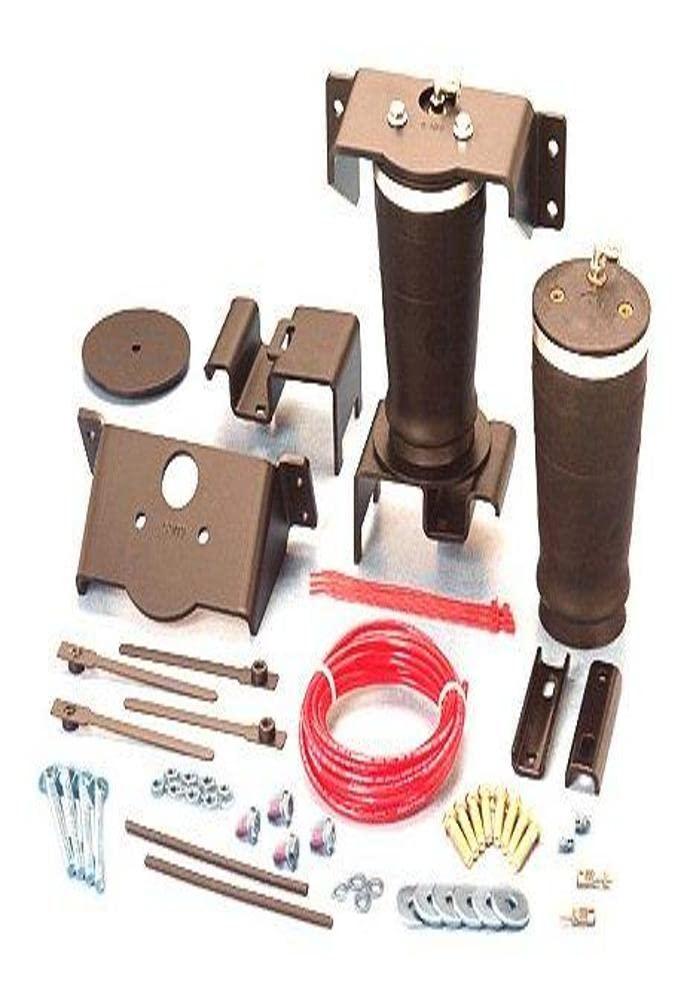 FIRESTONE 2245 Helper Spring Kit; Ride-Rite; Air Spring; Frame Mount; 3200 to 5000 Pound Leveling Capacity; Adjustable from 5 to 100 PSI; Rubber; Includes Air Springs/Brackets/Air Line/Hardware; Air Compressor Sold Separately - High quality product image showing FIRESTONE 2245 Helper Spring Kit; Ride-Rite; Air Spring; Frame Mount; 3200 to 5000 Pound Leveling Capacity; Adjustable from 5 to 100 PSI; Rubber; Includes Air Springs/Brackets/Air Line/Hardware; Air Compressor Sold Separately details and features