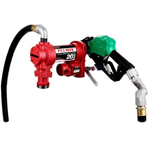 FILL-RITE FR4210HD 12V 20 GPM Fuel Transfer Pump with Discharge Hose & Automatic Nozzle, Green | Gasoline, Diesel, Kerosene, Ethanol & Methanol Blends & Biodiesel - High quality product image showing FILL-RITE FR4210HD 12V 20 GPM Fuel Transfer Pump with Discharge Hose & Automatic Nozzle, Green | Gasoline, Diesel, Kerosene, Ethanol & Methanol Blends & Biodiesel details and features