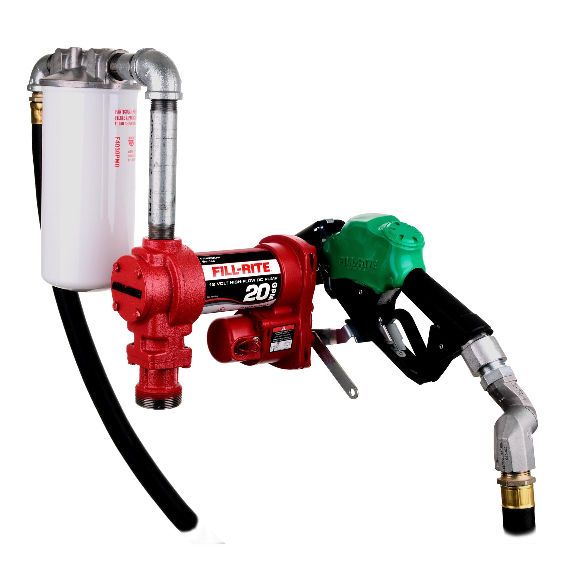FILL-RITE FR4220HDSFQ 12V 20 GPM Fuel Transfer Pump w/Premium Filter Package - High quality product image showing FILL-RITE FR4220HDSFQ 12V 20 GPM Fuel Transfer Pump w/Premium Filter Package details and features