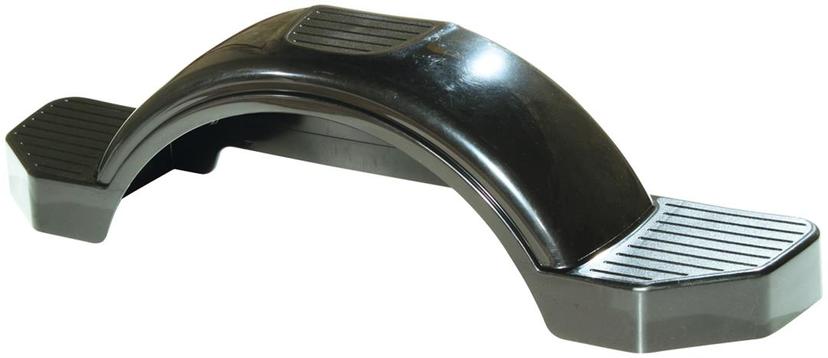 FULTON 008582 Trailer Plastic Fender, 12-Inch Tire Size, Black