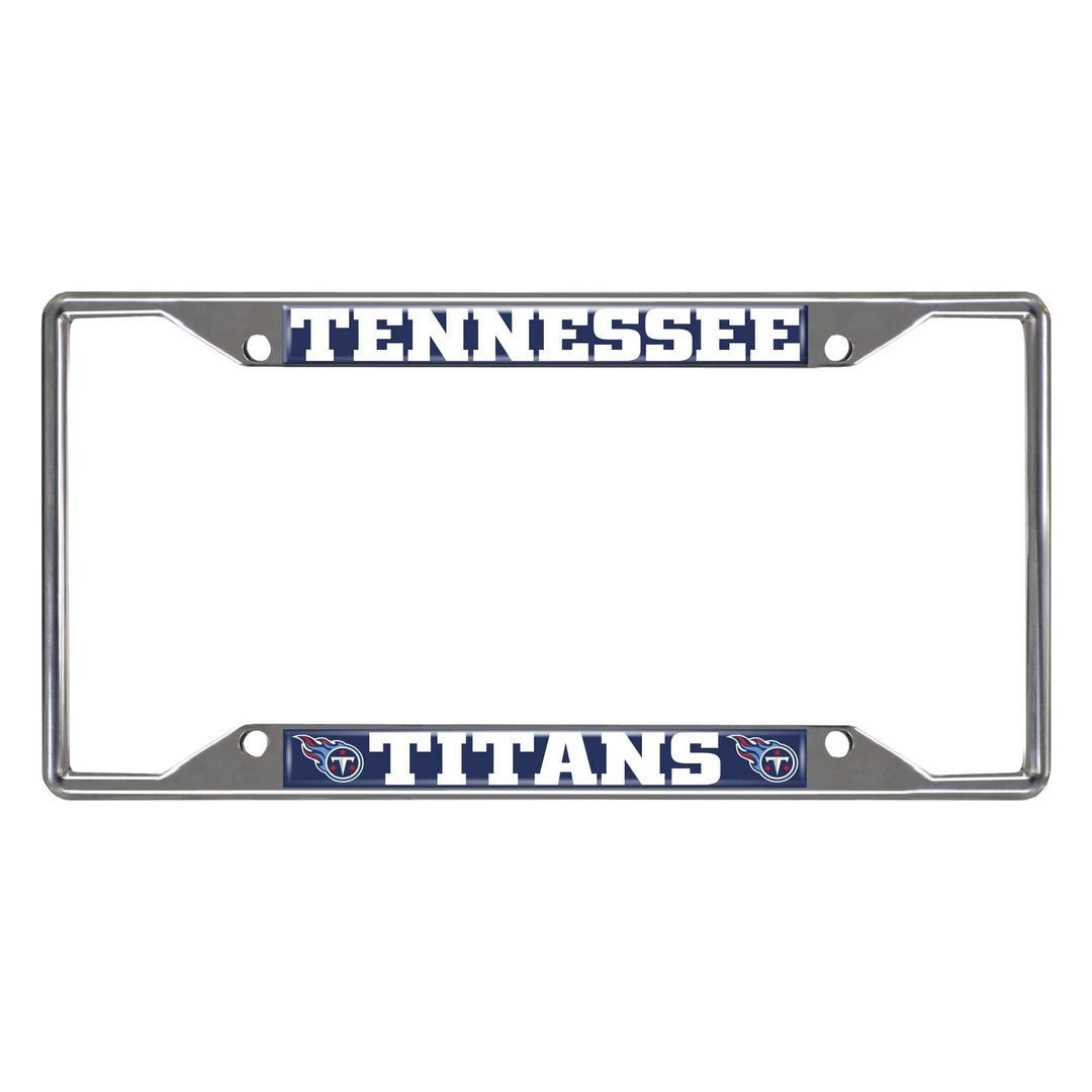 FANMATS 21391 Tennessee Titans Chrome Metal License Plate Frame, Team Colors, 6.25in x 12.25in - The Twister Group Tools product