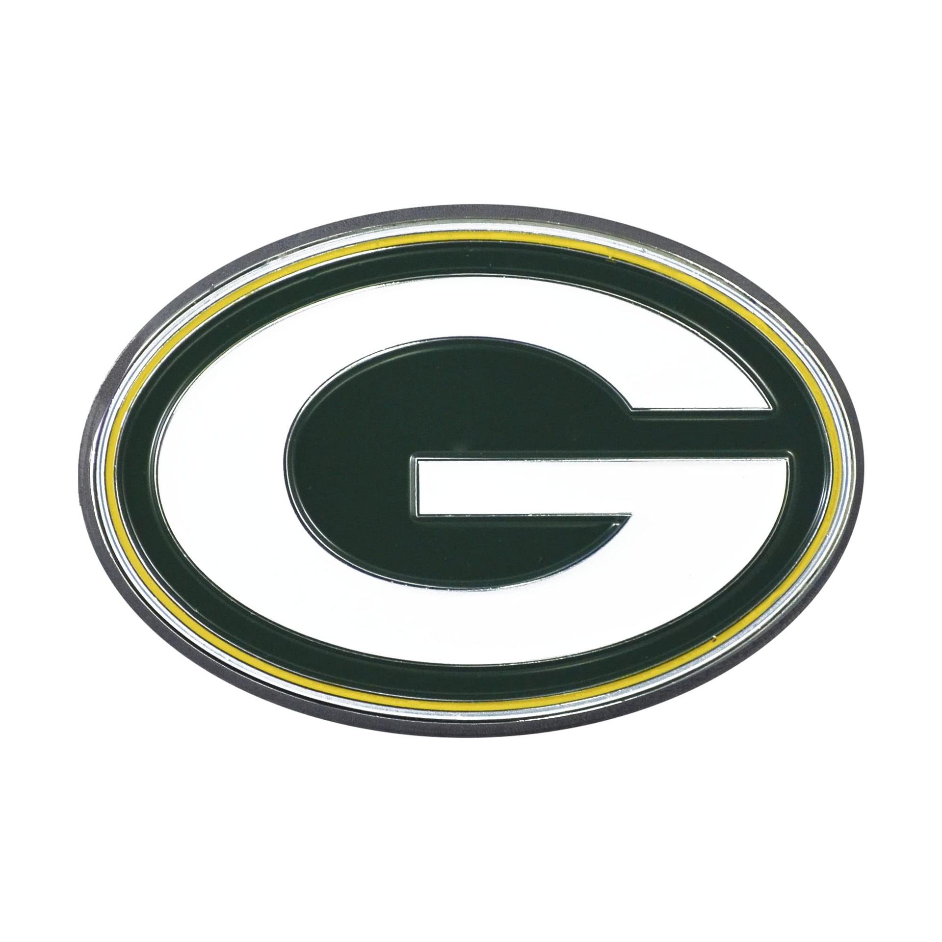 FANMATS 22560 Green Bay Packers 3D Color Metal Emblem, Diecut Team Logo Auto Emblem - Product image