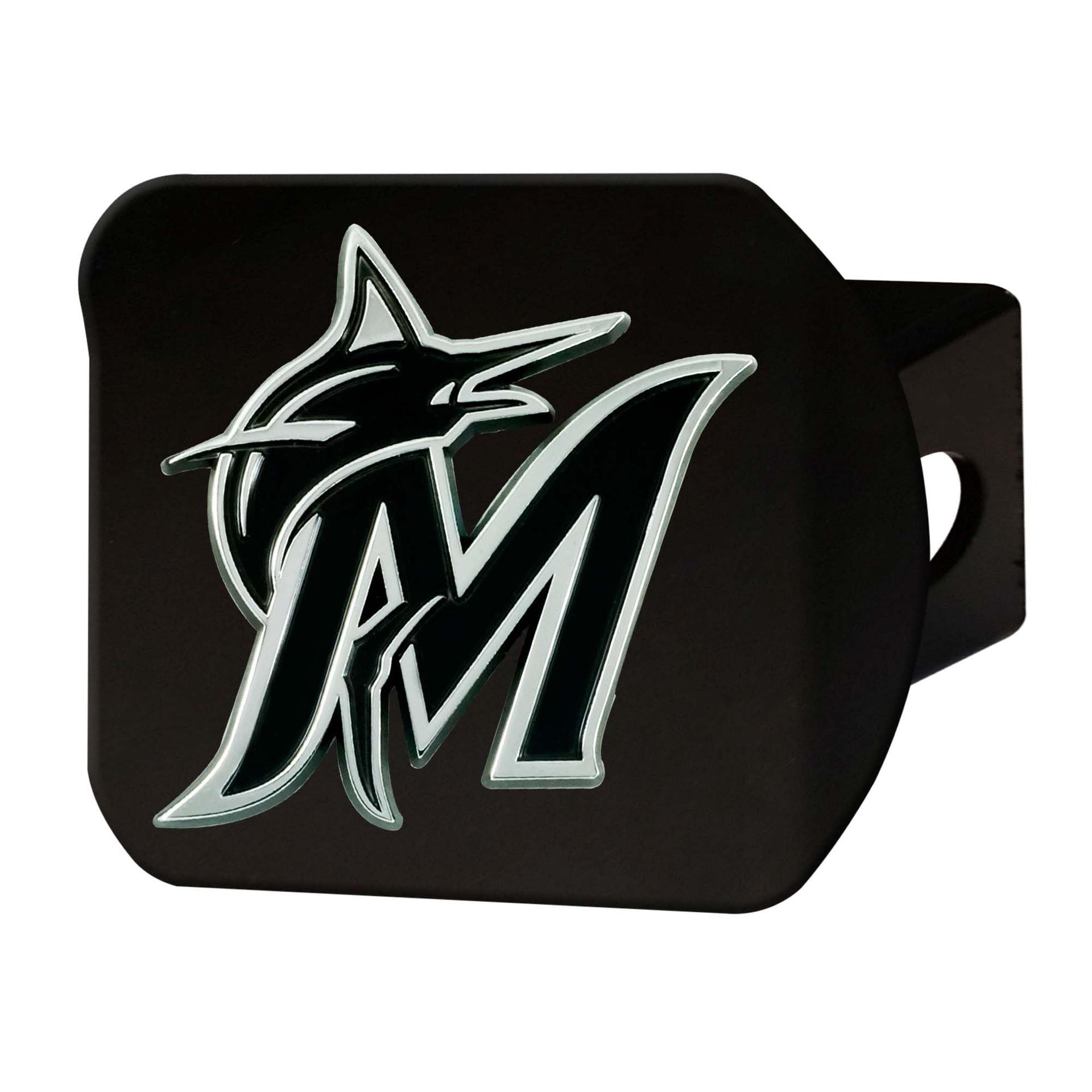 FANMATS 26624 Miami Marlins Hitch Cover - Black - Product image