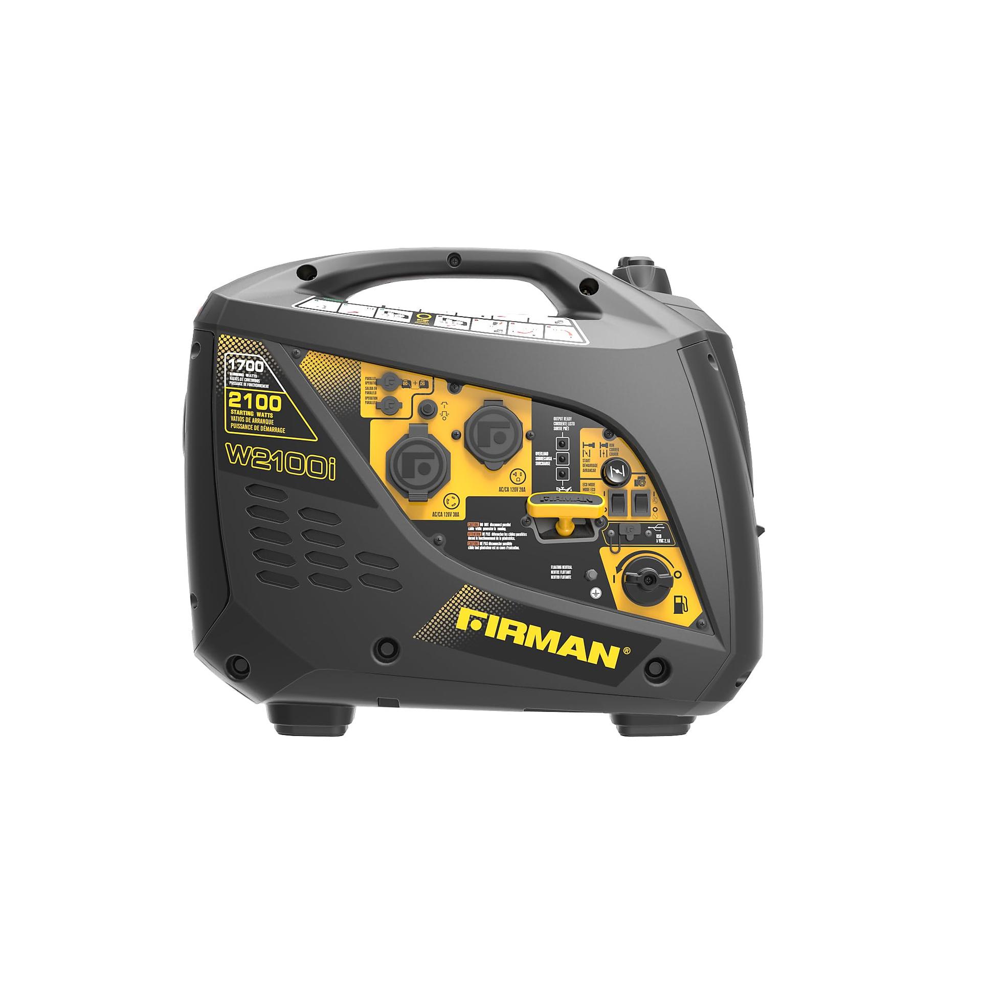 FIRMAN W01784 Portable Generator, Gas, Recoil-Start With Parallel Kit, 2100/1700-Watt - High quality product image showing FIRMAN W01784 Portable Generator, Gas, Recoil-Start With Parallel Kit, 2100/1700-Watt details and features