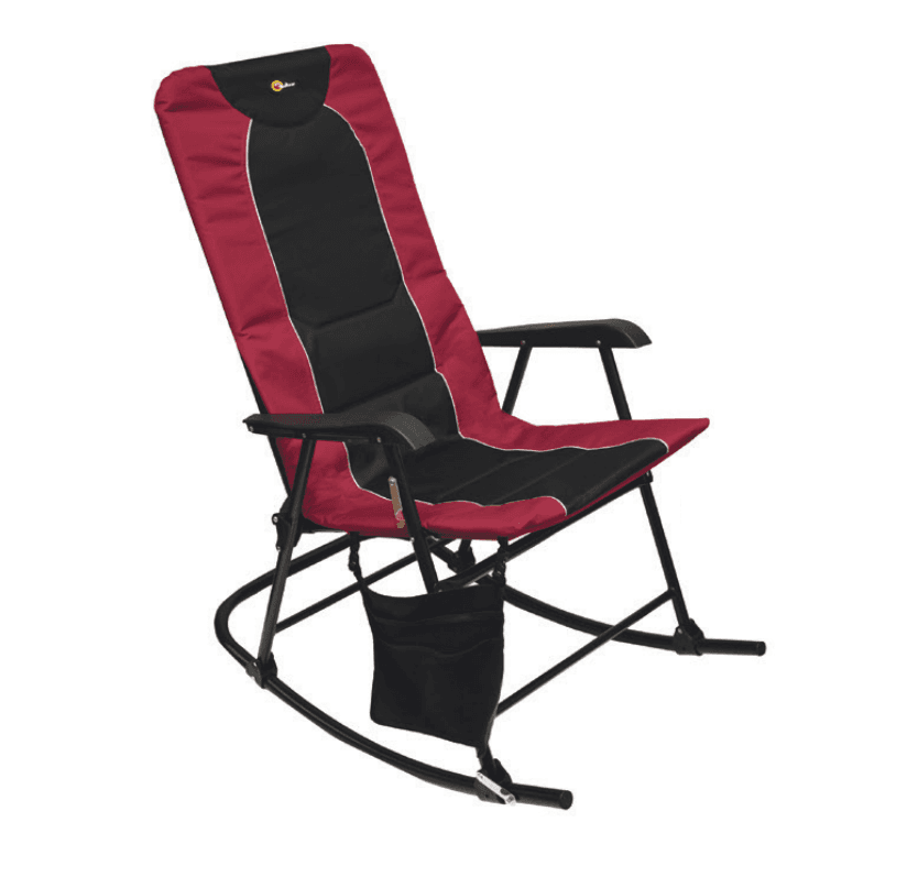 FAULKNER 49596H DAKOTA FLDG RKG CHAIR BURG/BLK - High quality product image showing FAULKNER 49596H DAKOTA FLDG RKG CHAIR BURG/BLK details and features