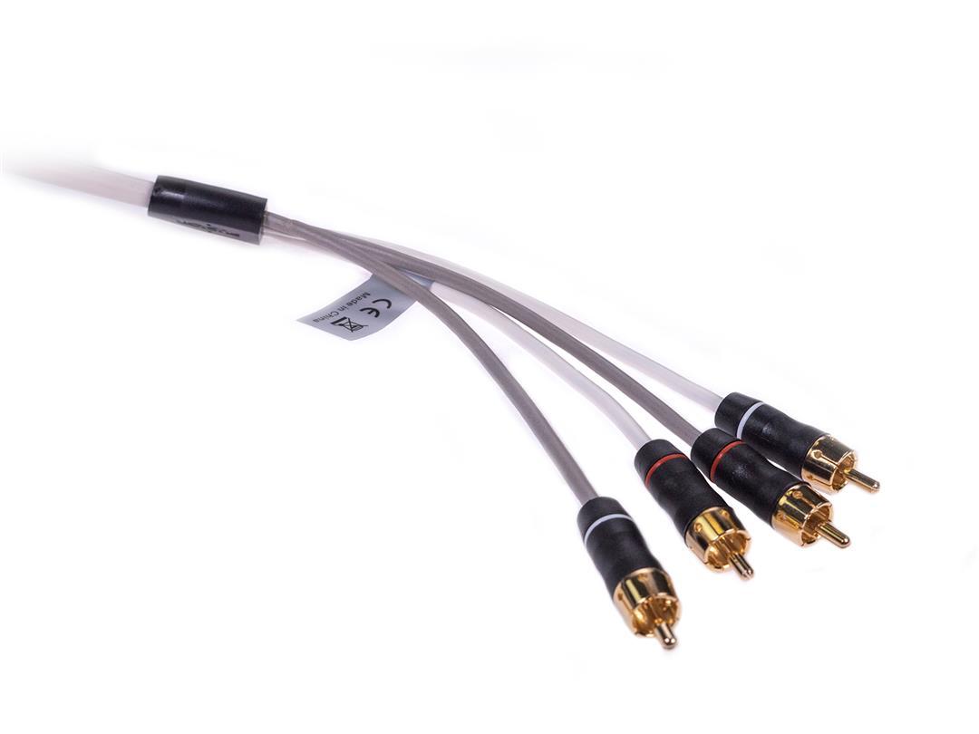 FUSION 0101261900 MS-FRCA12 Premium 12' 4-Way Shielded RCA Cable - High quality product image showing FUSION 0101261900 MS-FRCA12 Premium 12' 4-Way Shielded RCA Cable details and features