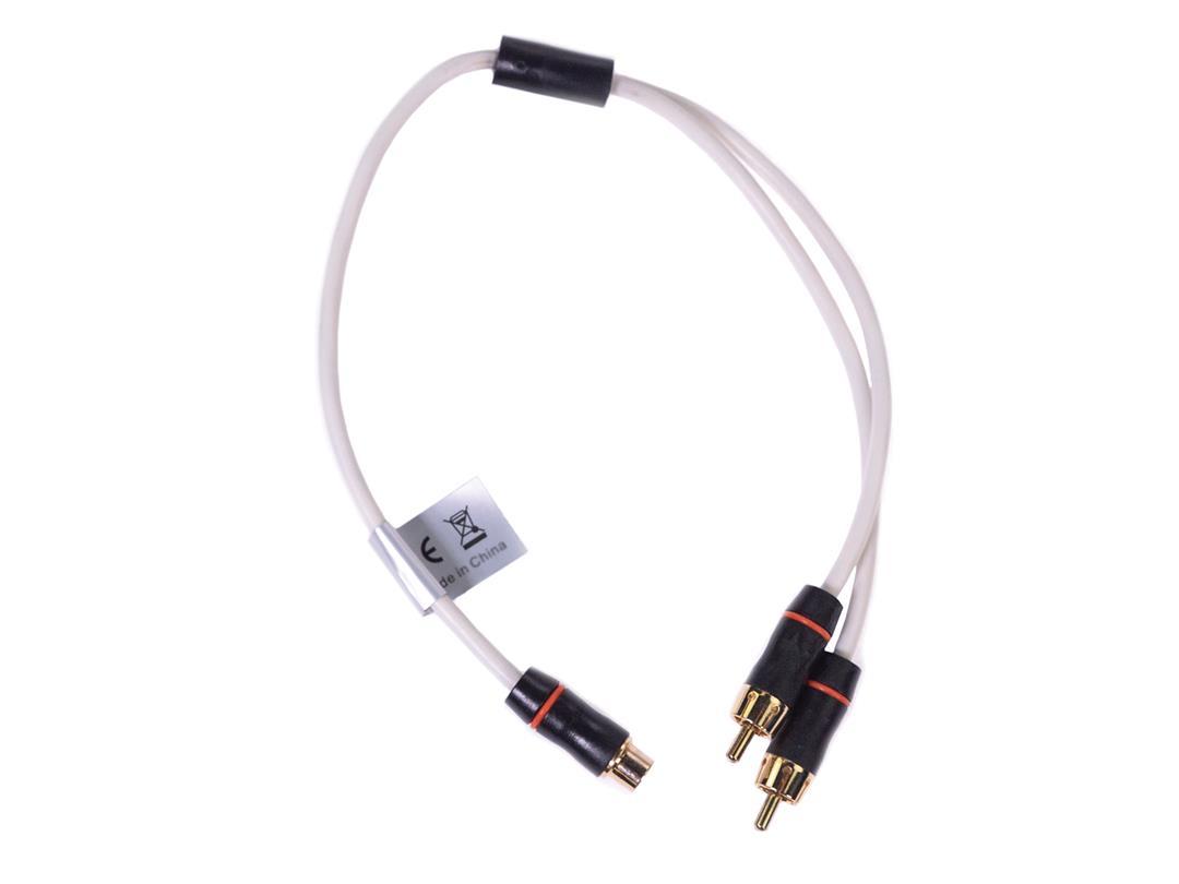 FUSION 0101262100 RCA Splitter, 1 Female to 2 Male (MS-RCAYM) - High quality product image showing FUSION 0101262100 RCA Splitter, 1 Female to 2 Male (MS-RCAYM) details and features
