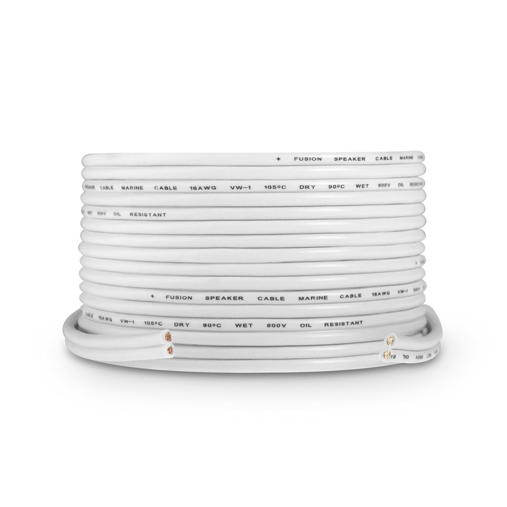 FUSION 010-12899-20 MARINE SPEAKER CABLE 16 AWG 328 FT., Round Type; VW-1 Fire retardant Rating; 328 Feet Length; 16 Gauge; White - High quality product image showing FUSION 010-12899-20 MARINE SPEAKER CABLE 16 AWG 328 FT., Round Type; VW-1 Fire retardant Rating; 328 Feet Length; 16 Gauge; White details and features