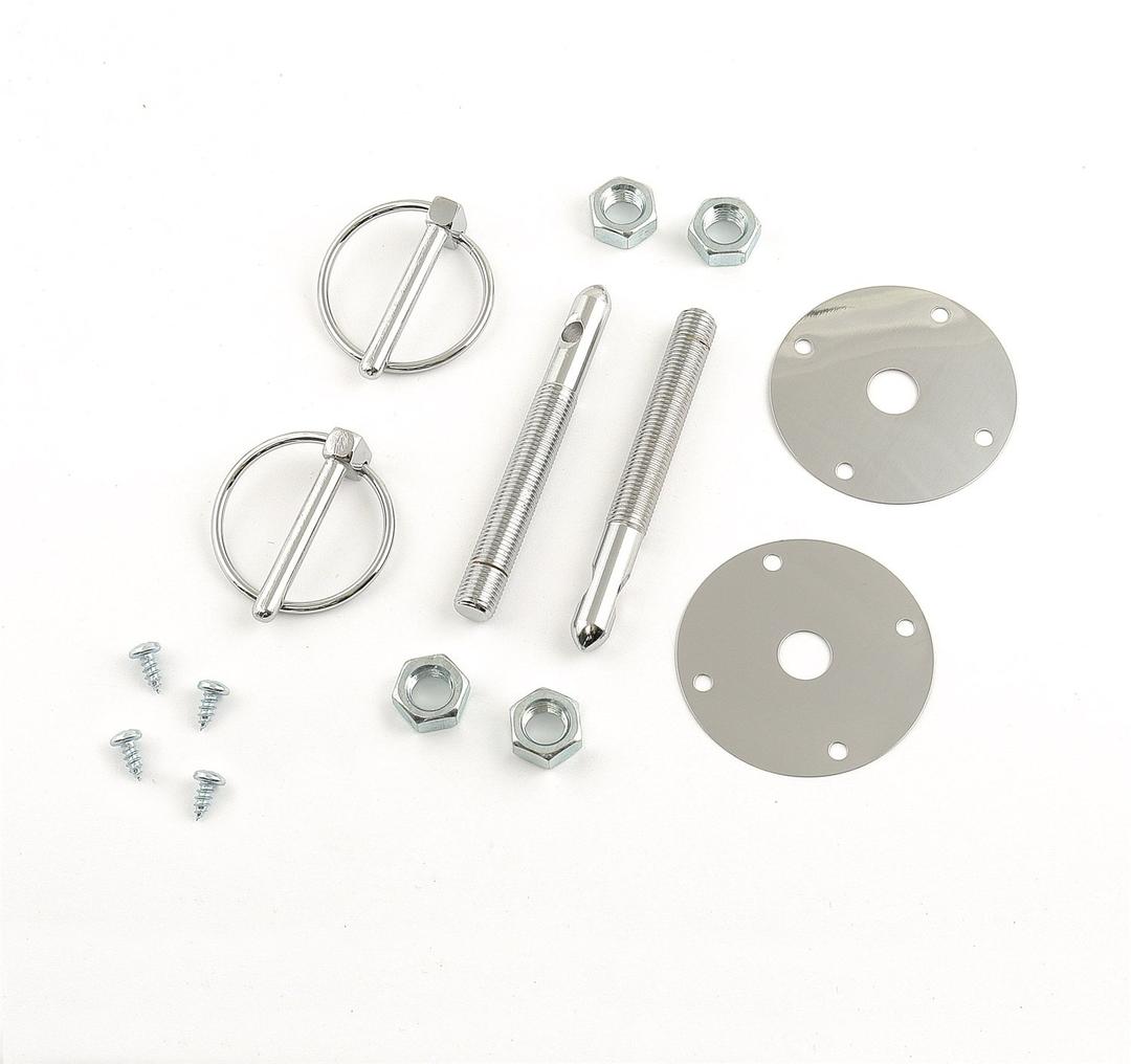 MR GASKET 1017 Hood Pin Kit, 7/16 INCHTorsion Clip, Chrome - The Twister Group Tools product