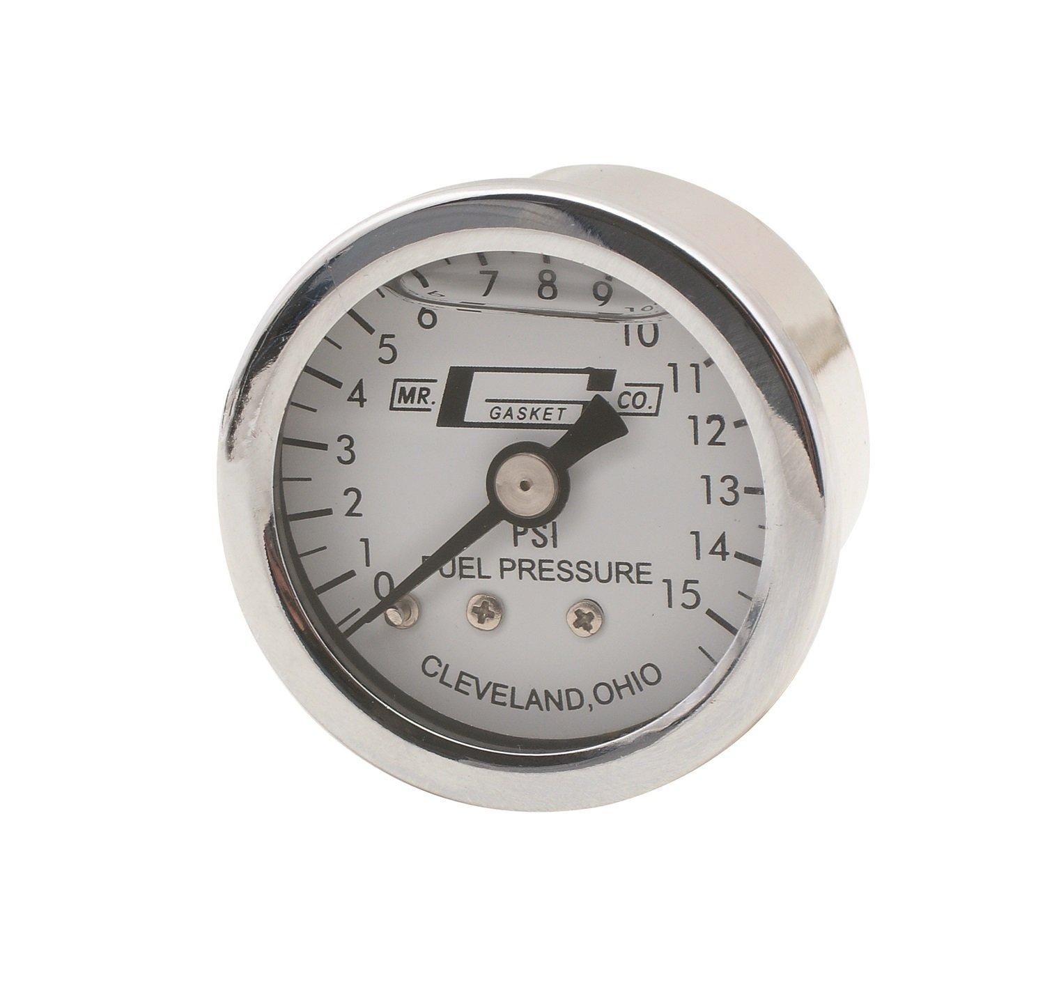 MR GASKET 1563 Liquid Filled Fuel Pressure Gauge 1.500 in. - High quality product image showing MR GASKET 1563 Liquid Filled Fuel Pressure Gauge 1.500 in. details and features